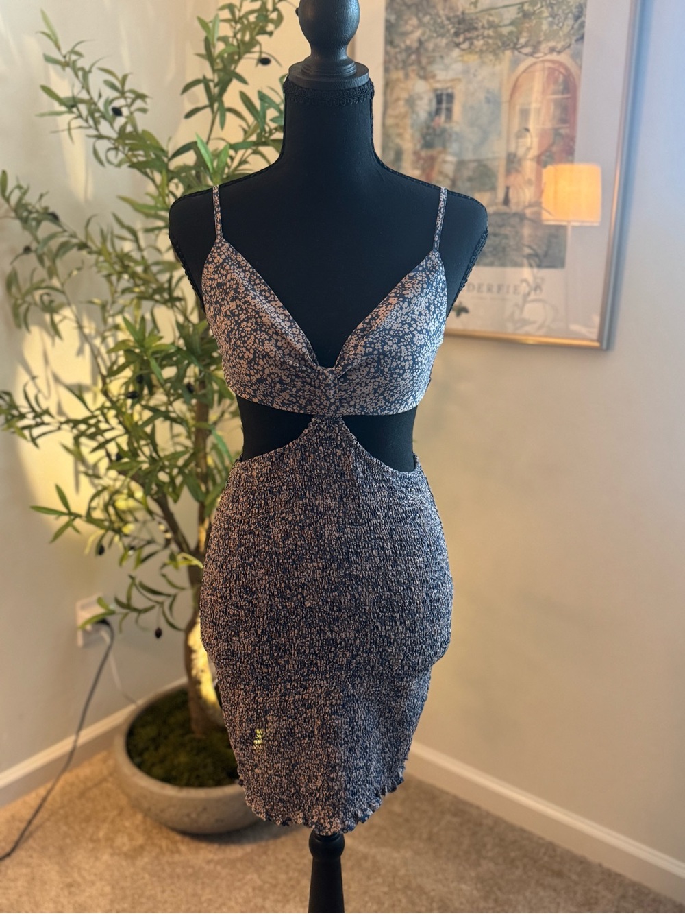 Floral Cutout Bodycon Dress